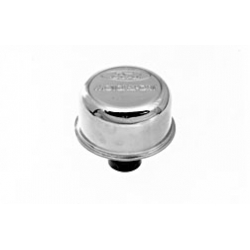 1965-73 FORD RACING CHROME BREATHER CAP - PUSH IN TYPE, FOR OPEN VENTILATION